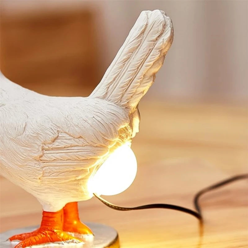 Stone Lampe Rooster Lamp