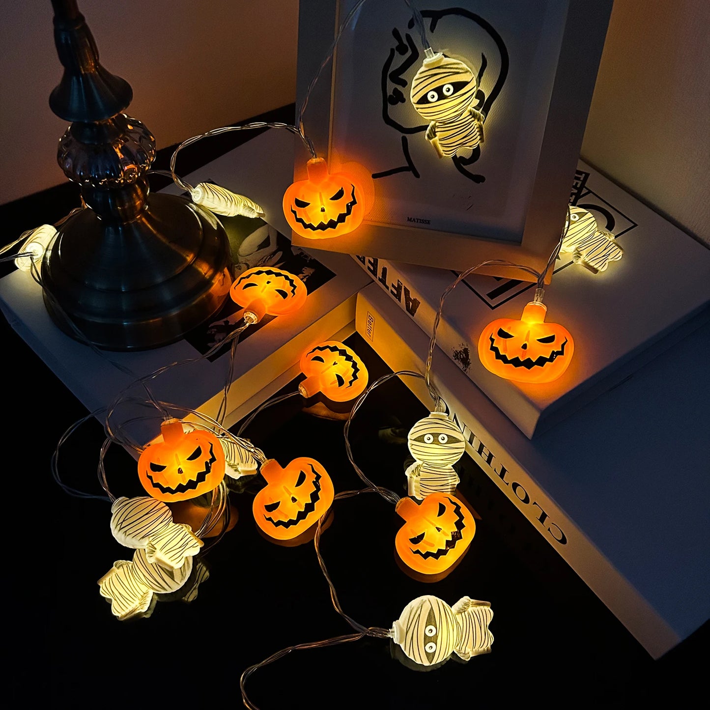 LED svetleći lanac Halloween Pumpkin