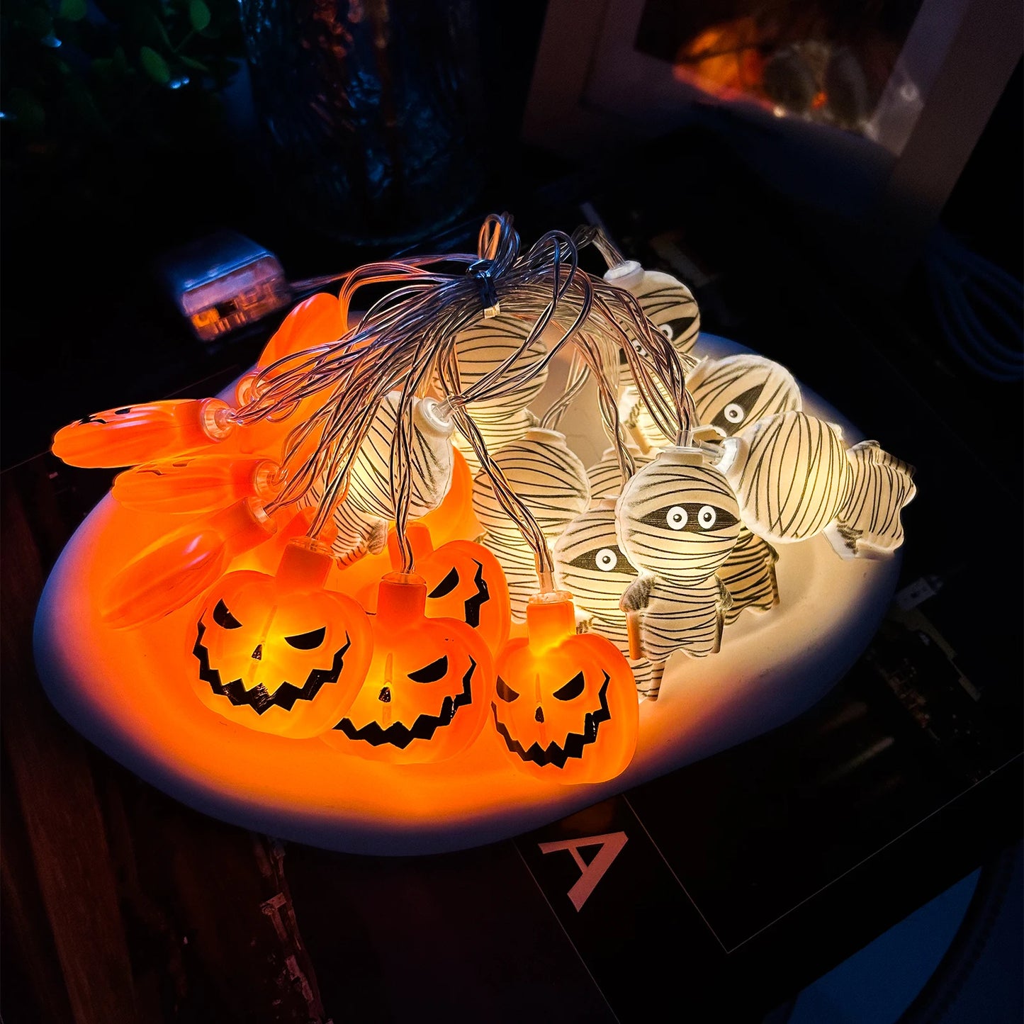 LED svetleći lanac Halloween Pumpkin