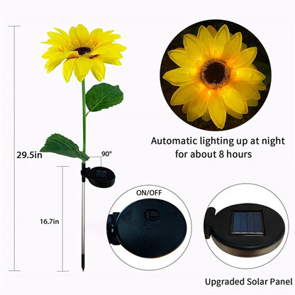 Suncokret 3 cveta - Solarna, spoljašnja, vodootporna