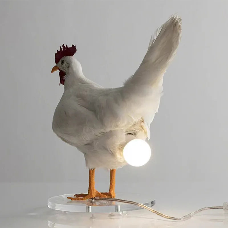 Stone Lampe Rooster Lamp