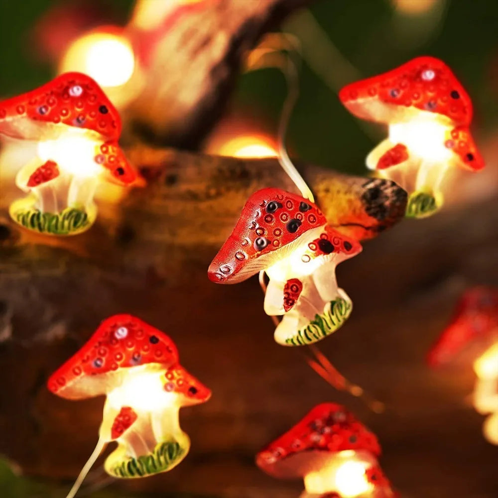 LED svetleći lanac Mushrooms