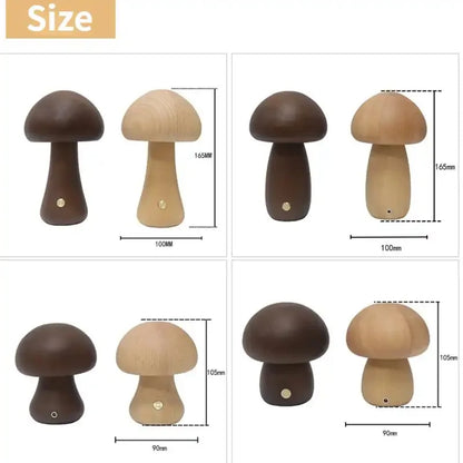 Stone Lampe Wooden Mushroom