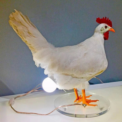 Stone Lampe Rooster Lamp